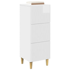vidaXL Drawer Cabinet High Gloss White 33 x 34.5 x 90 cm 3