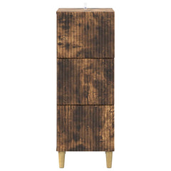 vidaXL Drawer Cabinet Smoked Oak 33 x 34.5 x 90 cm Engineered Wood 6