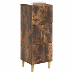 vidaXL Drawer Cabinet Smoked Oak 33 x 34.5 x 90 cm Engineered Wood 3