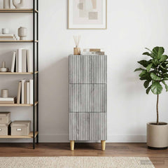 vidaXL Drawer Cabinet Grey Sonoma 33 x 34.5 x 90 cm Engineered Wood 1