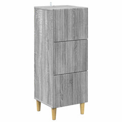 vidaXL Drawer Cabinet Grey Sonoma 33 x 34.5 x 90 cm Engineered Wood 2