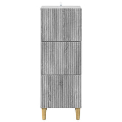 vidaXL Drawer Cabinet Grey Sonoma 33 x 34.5 x 90 cm Engineered Wood 6
