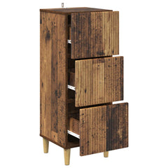 vidaXL Drawer Cabinet Old Wood 33 x 34.5 x 90 cm Engineered Wood 5