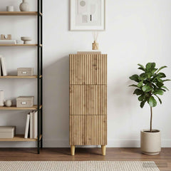 vidaXL Drawer Cabinet 33 x 34.5 x 90 cm Engineered Wood Artisan Oak 4