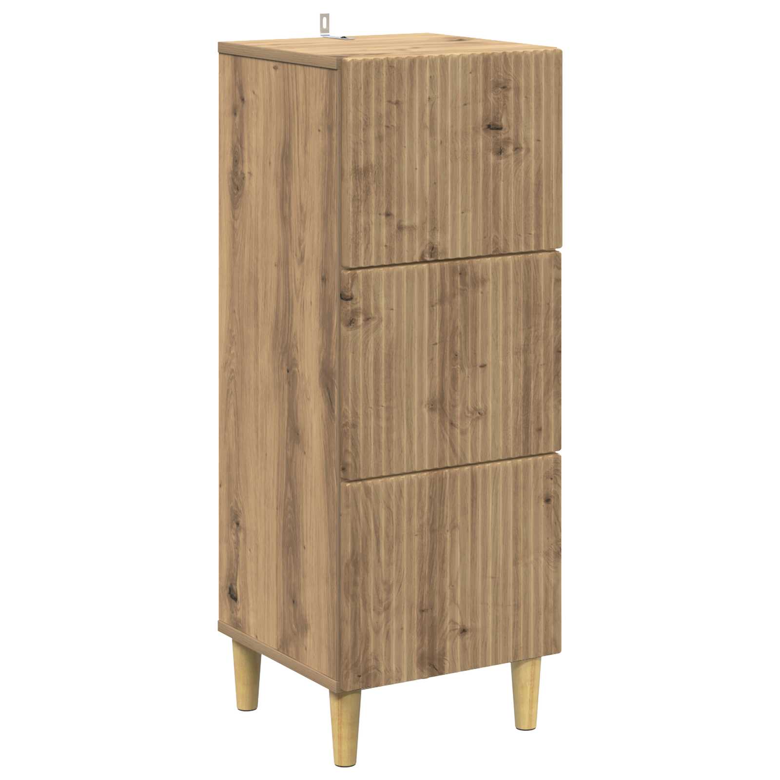 vidaXL Drawer Cabinet 33 x 34.5 x 90 cm Engineered Wood Artisan Oak 2