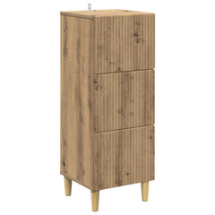 vidaXL Drawer Cabinet 33 x 34.5 x 90 cm Engineered Wood Artisan Oak 2