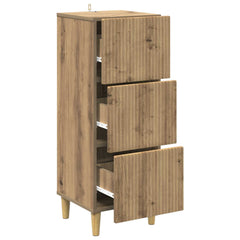 vidaXL Drawer Cabinet 33 x 34.5 x 90 cm Engineered Wood Artisan Oak 5