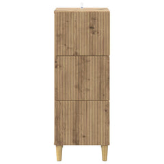 vidaXL Drawer Cabinet 33 x 34.5 x 90 cm Engineered Wood Artisan Oak 6