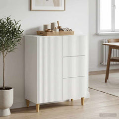 Sideboard 66 x 34.5 x 90 cm Engineered Wood White