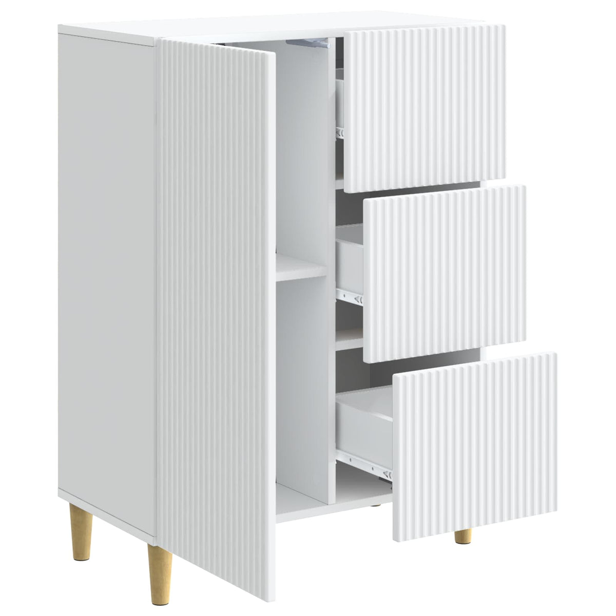 Sideboard 66 x 34.5 x 90 cm Engineered Wood White