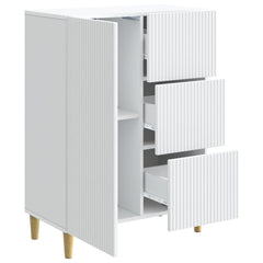 Sideboard 66 x 34.5 x 90 cm Engineered Wood White