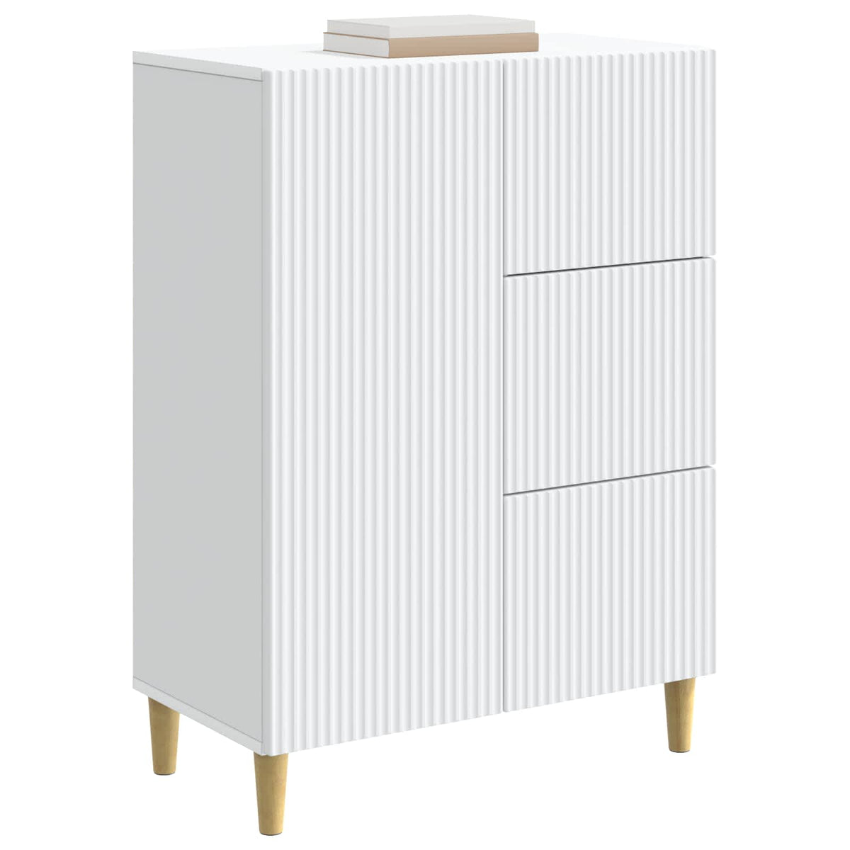 Sideboard 66 x 34.5 x 90 cm Engineered Wood White