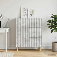 Sideboard 66 x 34.5 x 90 cm Engineered Wood Concrete grey