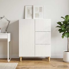 Sideboard 66 x 34.5 x 90 cm Engineered Wood High gloss white
