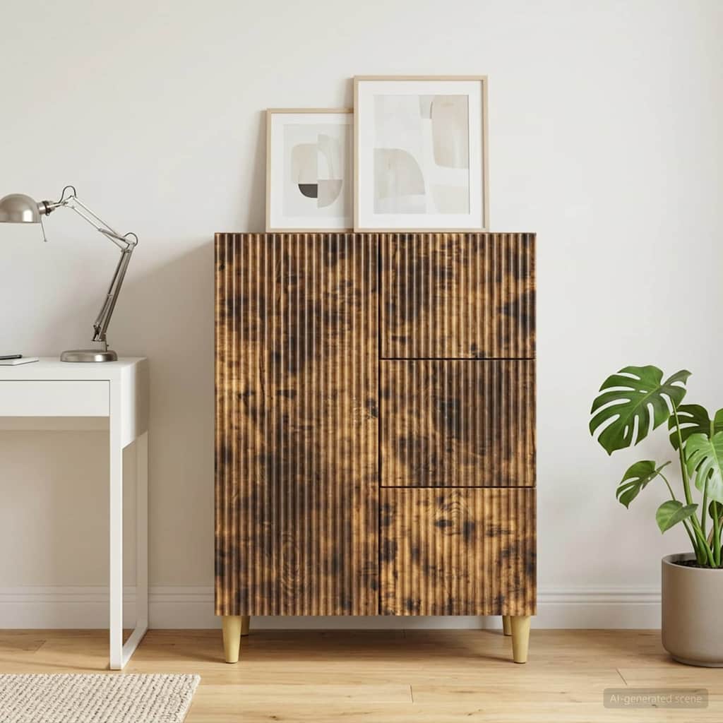 Sideboard 66 x 34.5 x 90 cm Engineered Wood Smoked oak