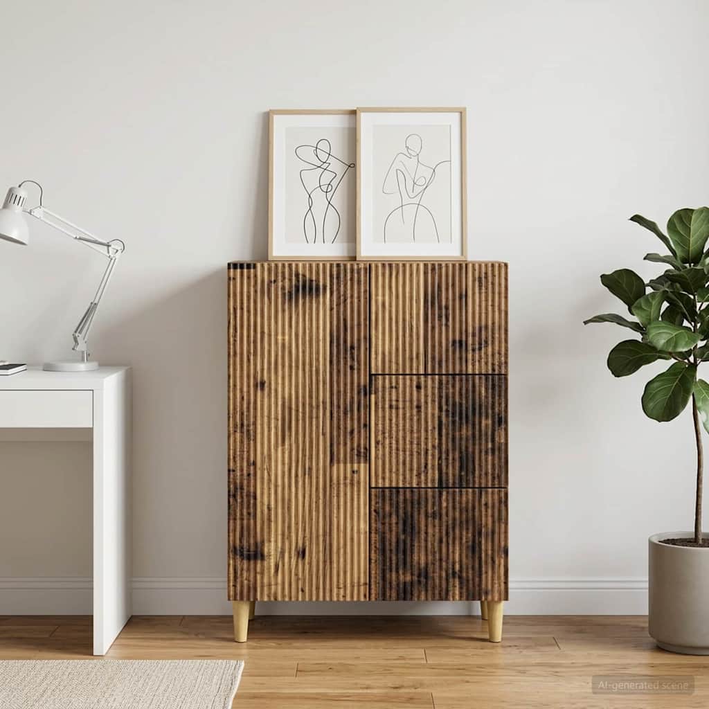 Sideboard 66 x 34.5 x 90 cm Engineered Wood Old wood