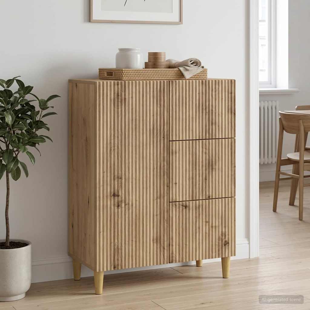 Sideboard 66 x 34.5 x 90 cm Engineered Wood Artisan oak