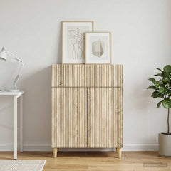 Sideboard 66 x 34.5 x 90 cm Engineered Wood Sonoma oak