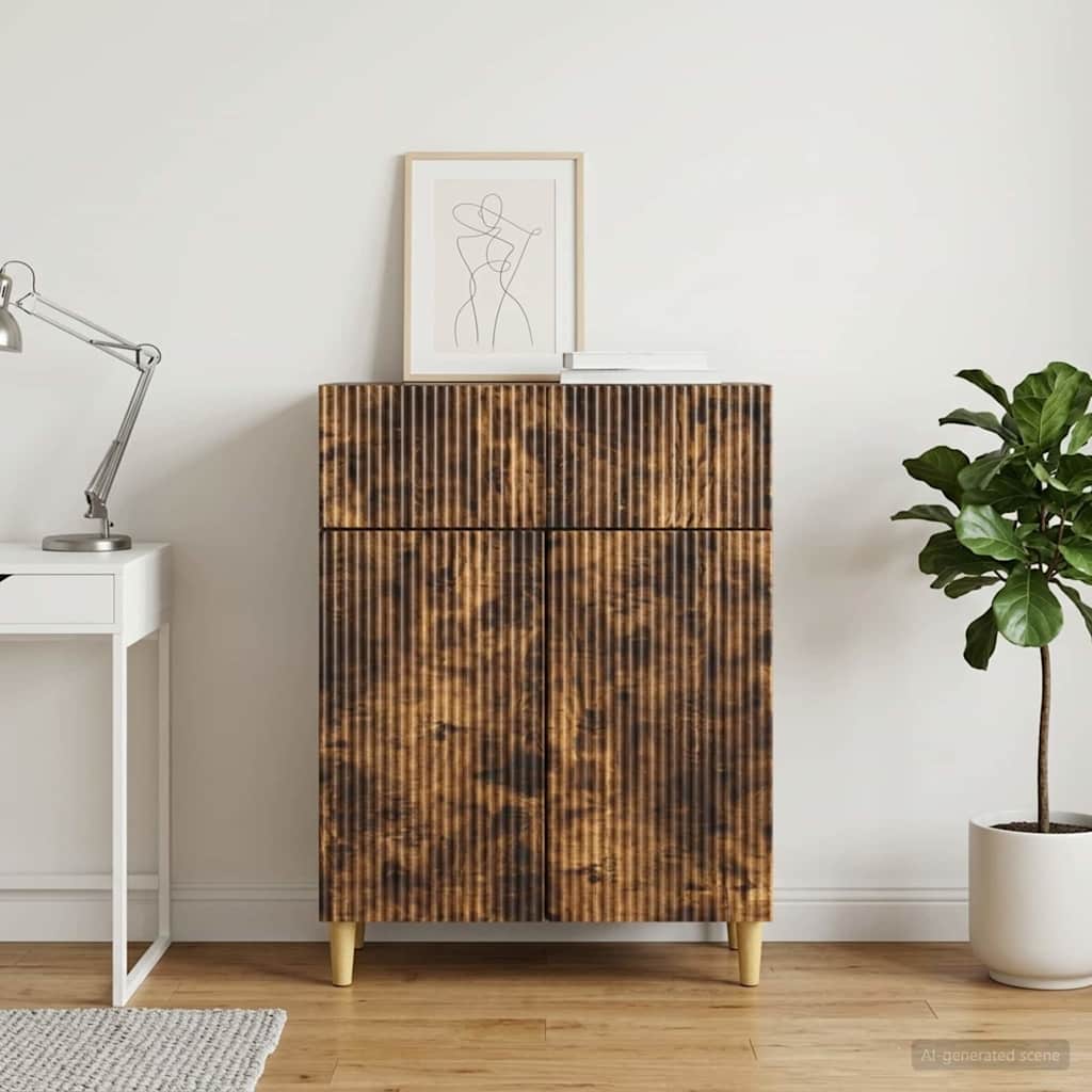 Sideboard 66 x 34.5 x 90 cm Engineered Wood Smoked oak
