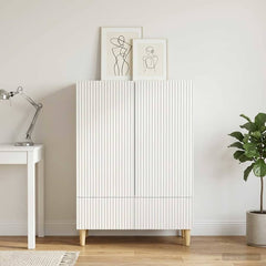 Sideboard 66 x 34.5 x 95 cm Engineered Wood White