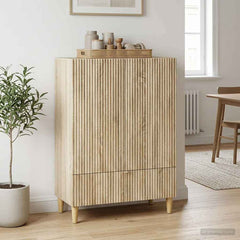 Sideboard 66 x 34.5 x 95 cm Engineered Wood Sonoma oak