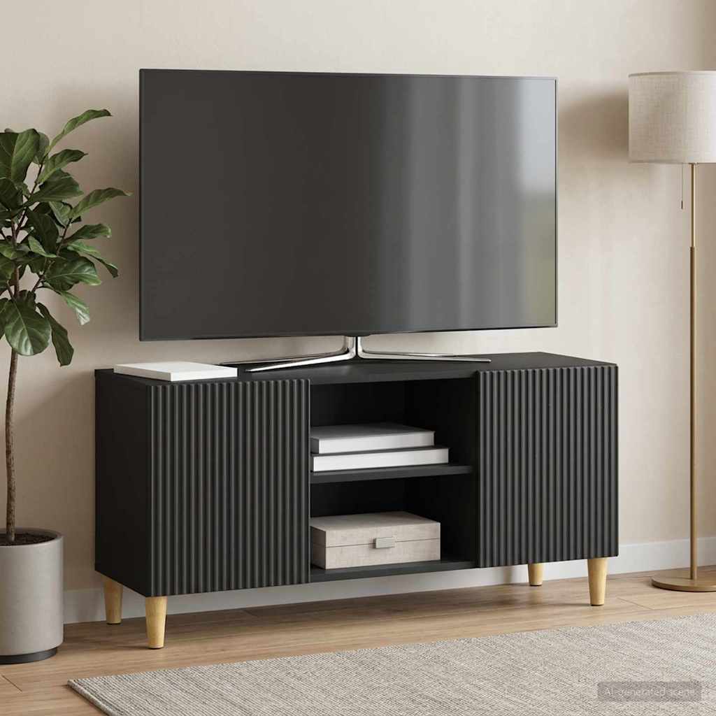 TV Cabinet 102 x 34.5 x 50 cm Engineered Wood Black