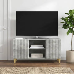 TV Cabinet 102 x 34.5 x 50 cm Engineered Wood Concrete grey