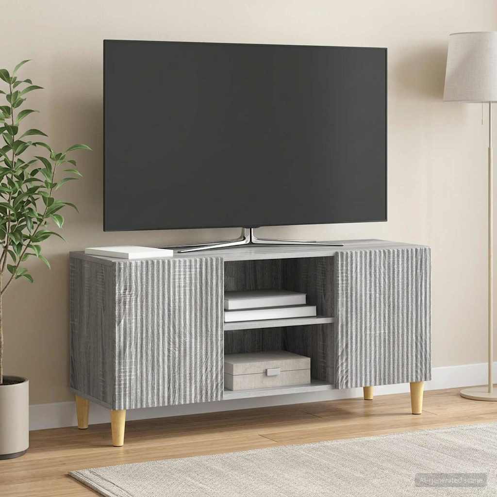 TV Cabinet 102 x 34.5 x 50 cm Engineered Wood Grey sonoma