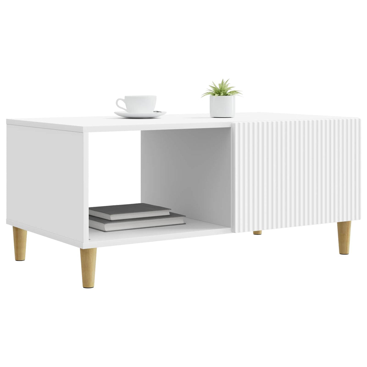 Coffee Table 90 x 50 x 40 cm Engineered Wood White