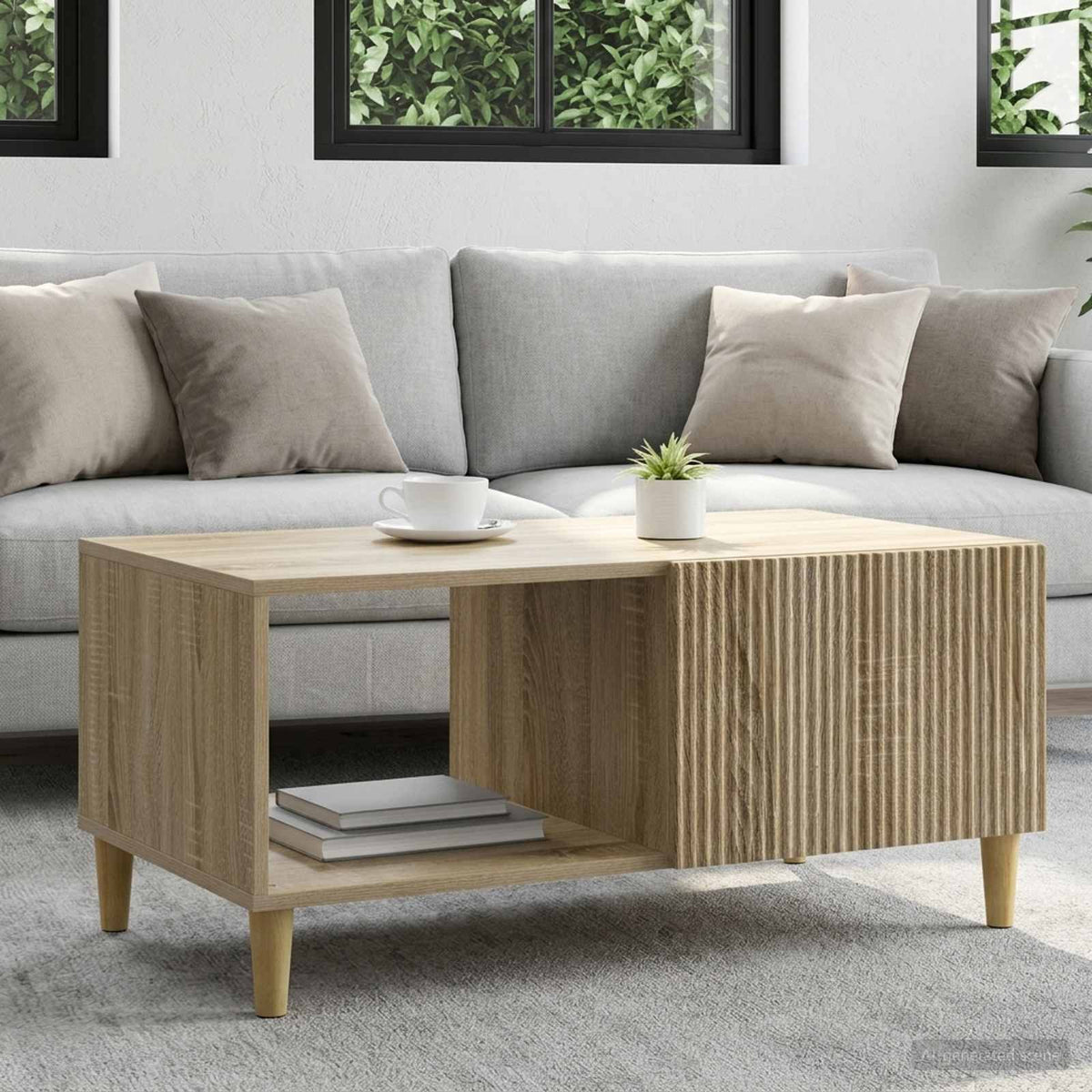Coffee Table 90 x 50 x 40 cm Engineered Wood Sonoma oak