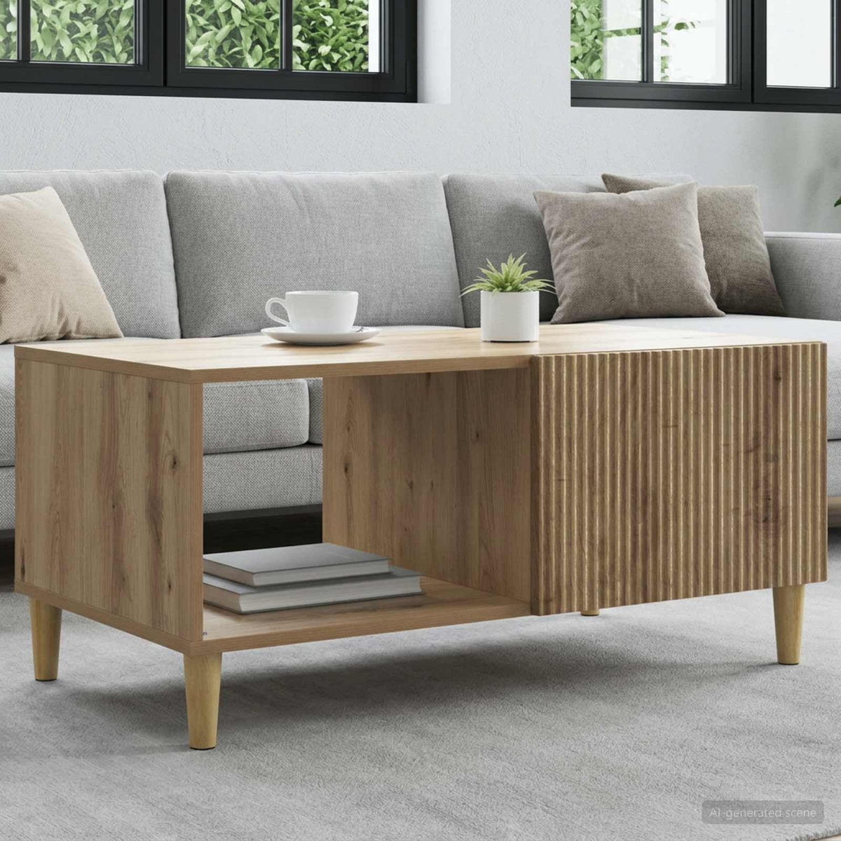 Coffee Table 90 x 50 x 40 cm Engineered Wood Artisan oak