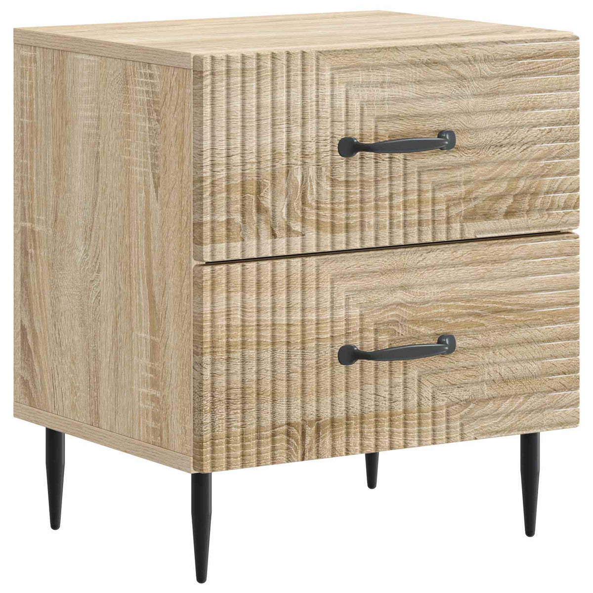 vidaXL Bedside Cabinet 2 pcs Sonoma Oak 43 x 34.5 x 47.5 cm 5