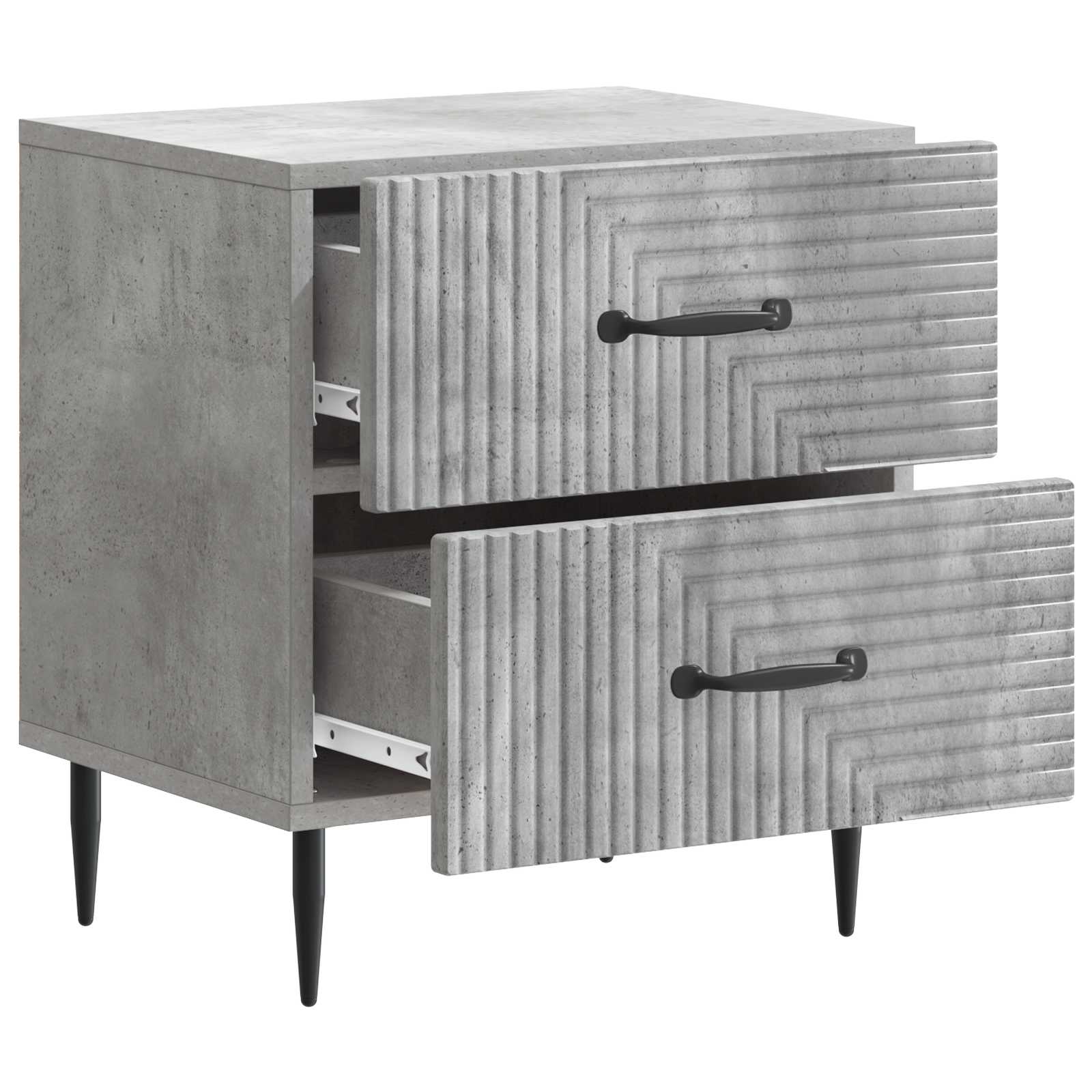 vidaXL Bedside Cabinet Concrete Grey 43 x 34.5 x 47.5 cm 4