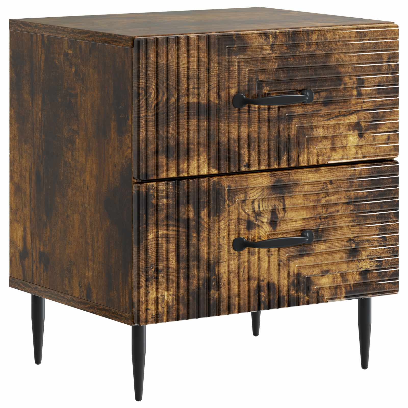 vidaXL Bedside Cabinet 2 pcs Smoked Oak 43 x 34.5 x 47.5 cm 5