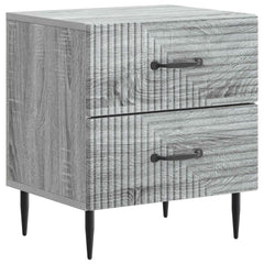 vidaXL Bedside Cabinet Grey Sonoma 43 x 34.5 x 47.5 cm Engineered Wood 2
