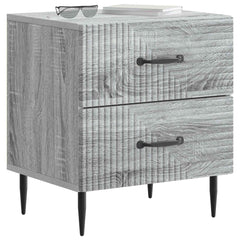 vidaXL Bedside Cabinet Grey Sonoma 43 x 34.5 x 47.5 cm Engineered Wood 3