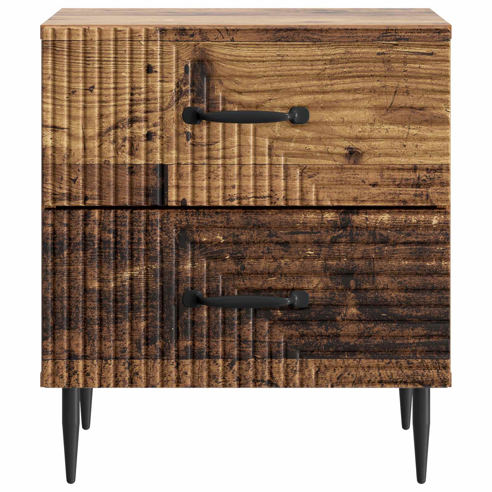 vidaXL Bedside Cabinet Old Wood 43 x 34.5 x 47.5 cm Engineered Wood 5