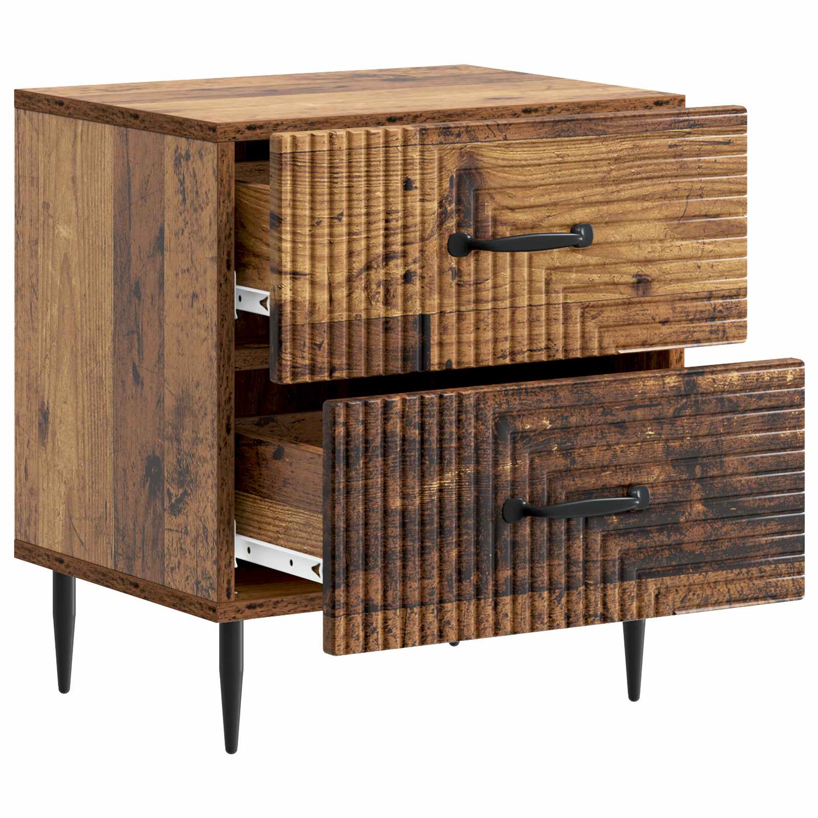 vidaXL Bedside Cabinet 2 pcs Old Wood 43 x 34.5 x 47.5 cm 6