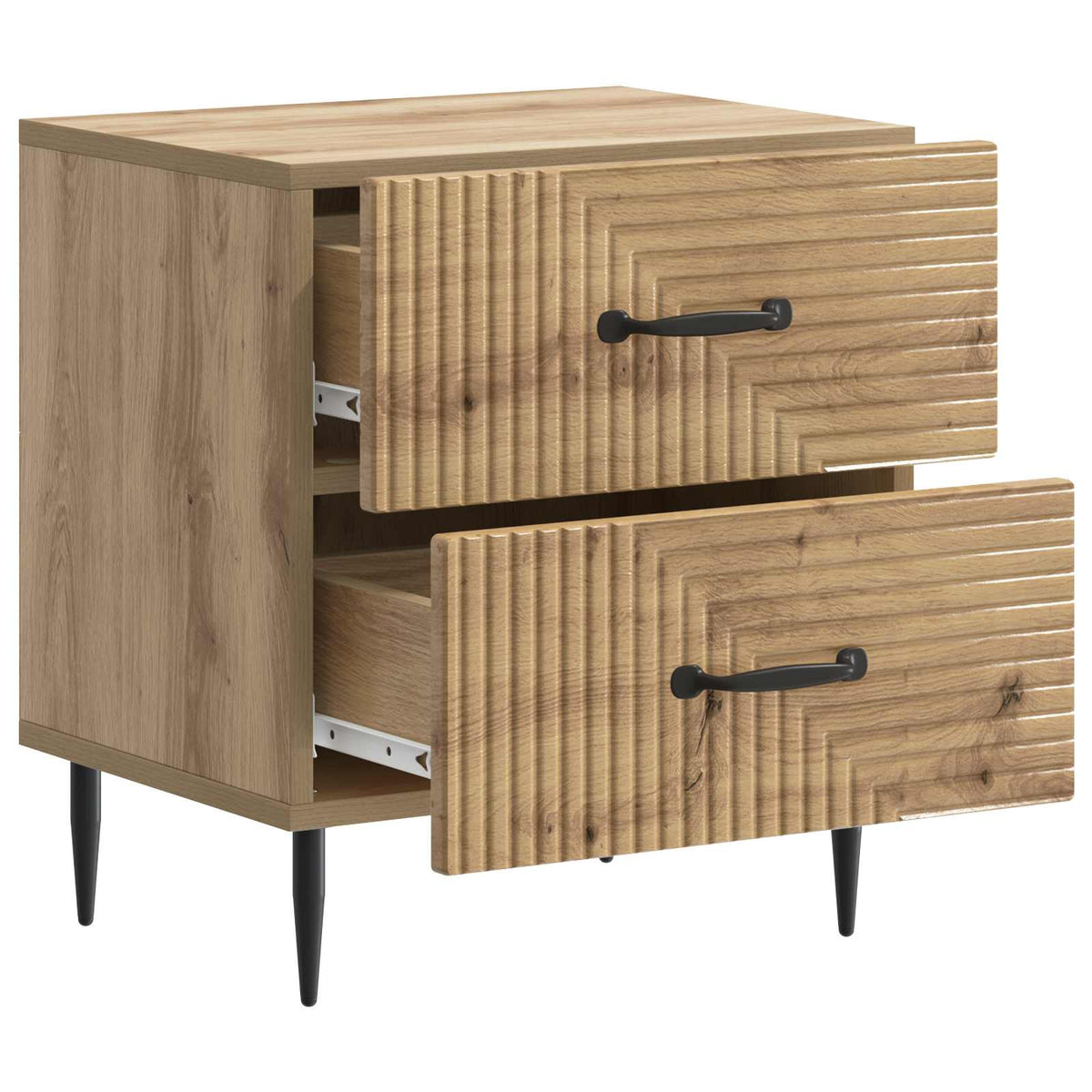 vidaXL Bedside Cabinet 2 pcs Artisan Oak 43 x 34.5 x 47.5 cm 6