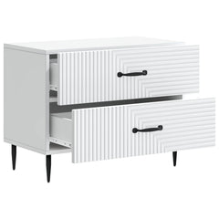 vidaXL Bedside Cabinet White 62 x 34.5 x 47.5 cm Engineered Wood 4