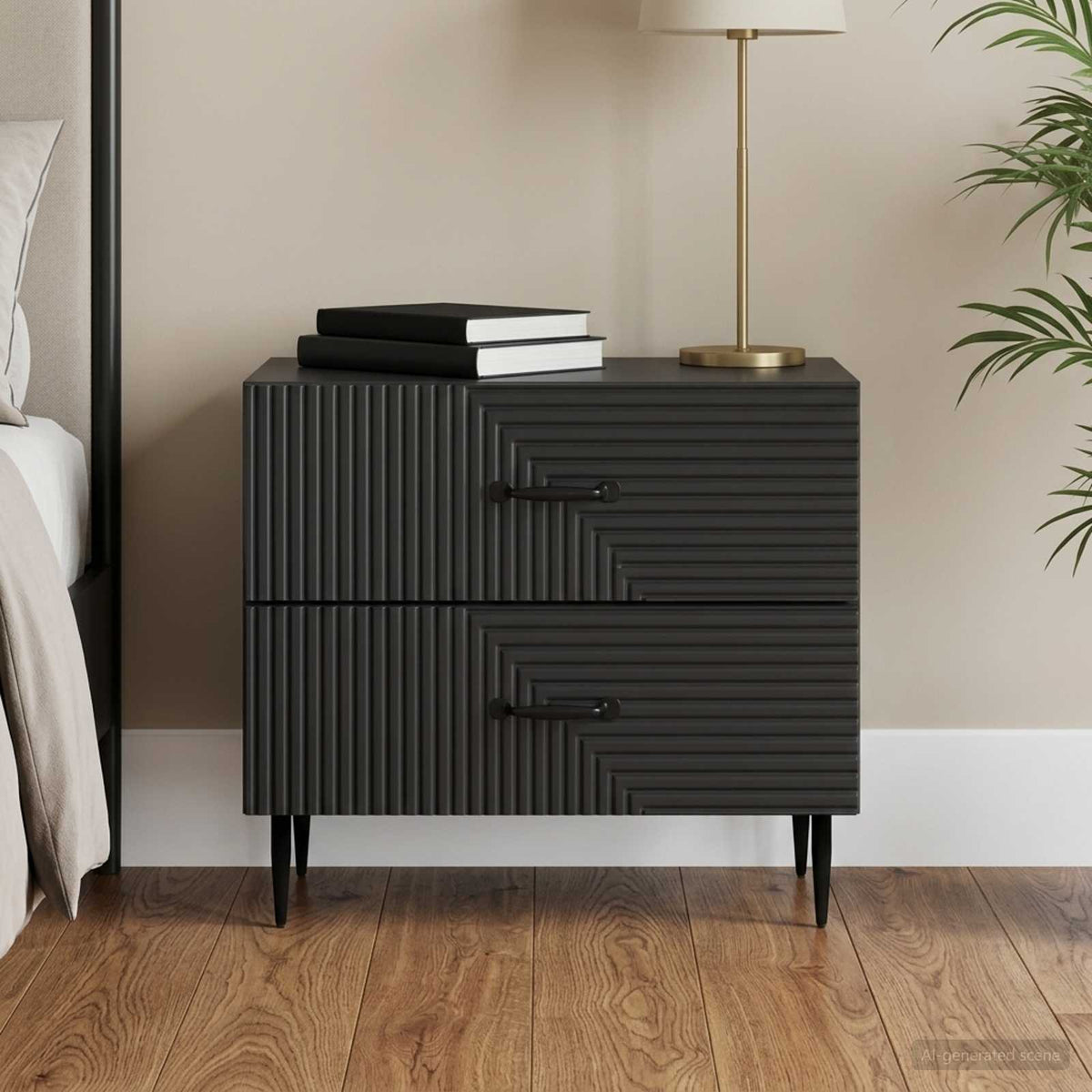 vidaXL Bedside Cabinet 62 x 34.5 x 47.5 cm Engineered Wood