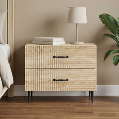 vidaXL Bedside Cabinet Sonoma Oak 62 x 34.5 x 47.5 cm Engineered Wood 1