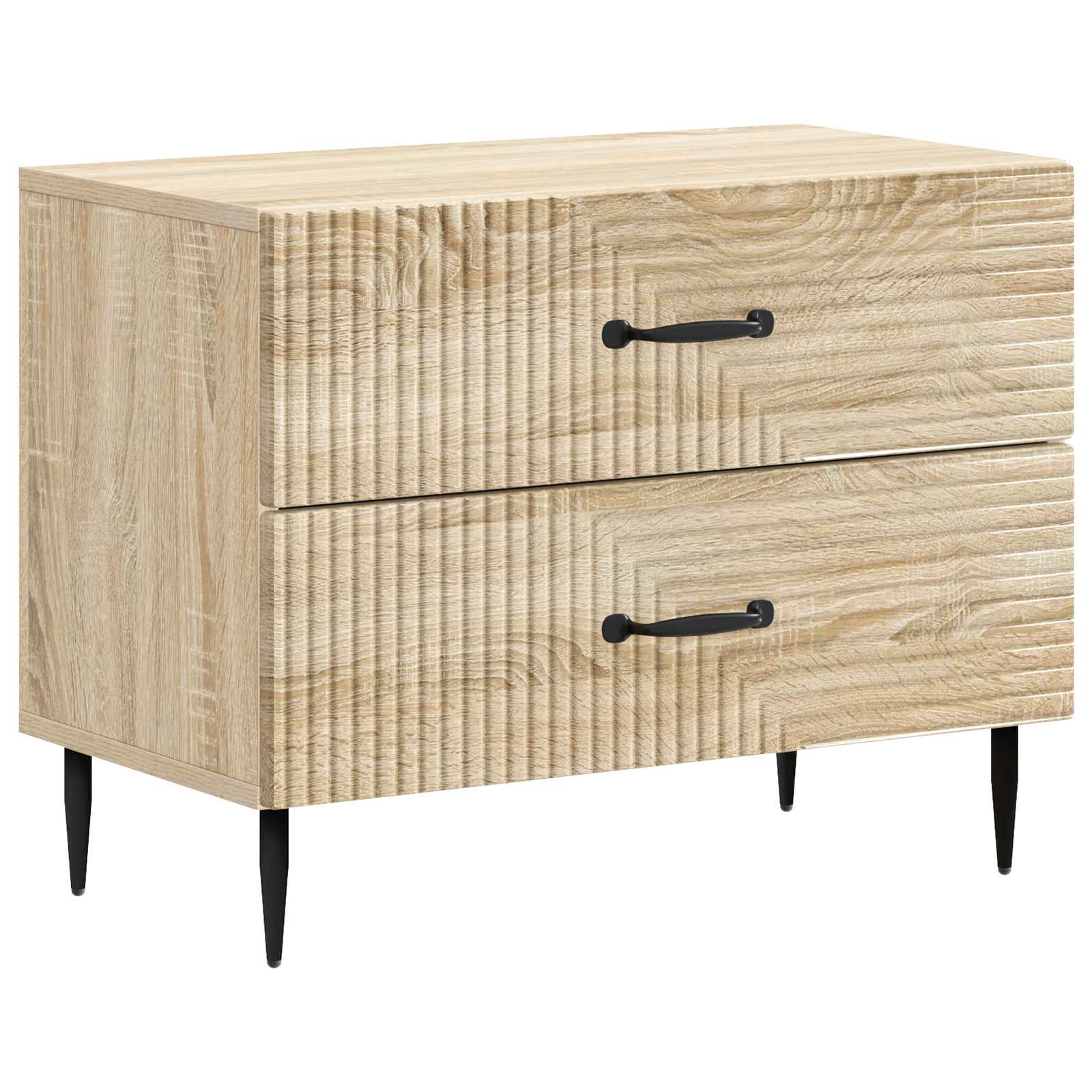 vidaXL Bedside Cabinet Sonoma Oak 62 x 34.5 x 47.5 cm Engineered Wood 2
