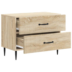 vidaXL Bedside Cabinet Sonoma Oak 62 x 34.5 x 47.5 cm Engineered Wood 4