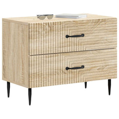 vidaXL Bedside Cabinet Sonoma Oak 62 x 34.5 x 47.5 cm Engineered Wood 3