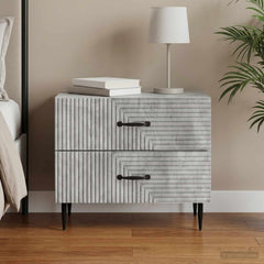 vidaXL Bedside Cabinet with Drawer Concrete Grey 62 x 34.5 x 47.5 cm 1