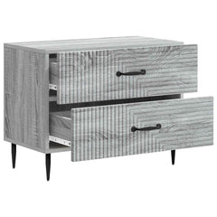 vidaXL Bedside Cabinet Grey Sonoma 62 x 34.5 x 47.5 cm Engineered Wood 4