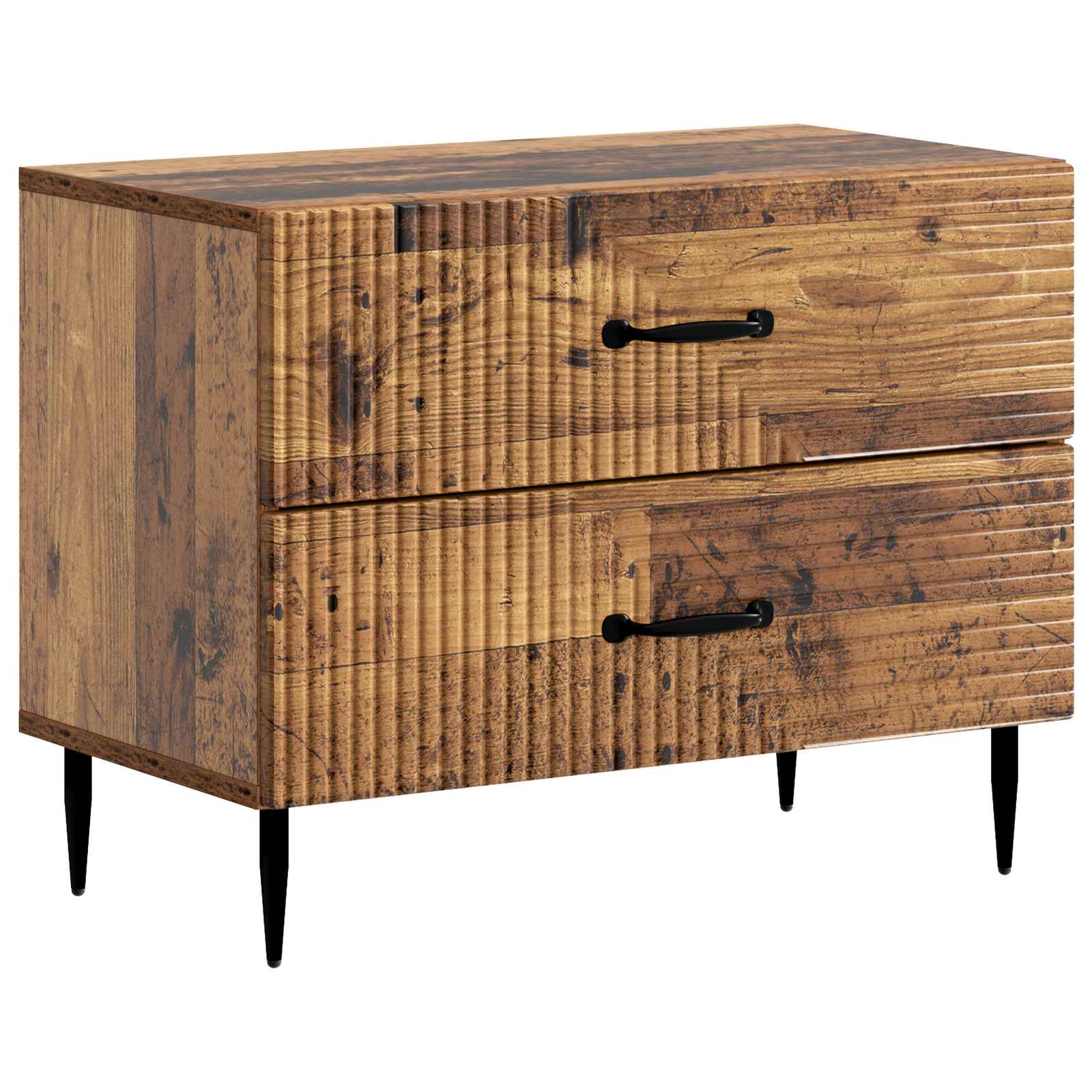 vidaXL Bedside Cabinet Old Wood 62 x 34.5 x 47.5 cm Engineered Wood 2