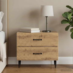 vidaXL Bedside Cabinet Artisan Oak 62 x 34.5 x 47.5 cm Engineered Wood 1