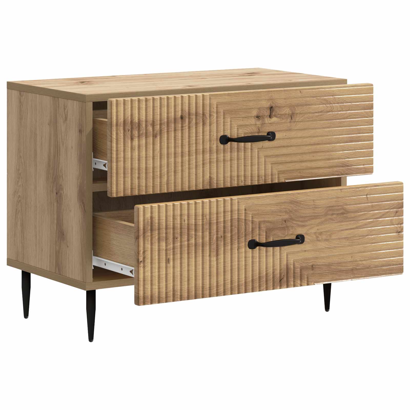 vidaXL Bedside Cabinet Artisan Oak 62 x 34.5 x 47.5 cm Engineered Wood 4
